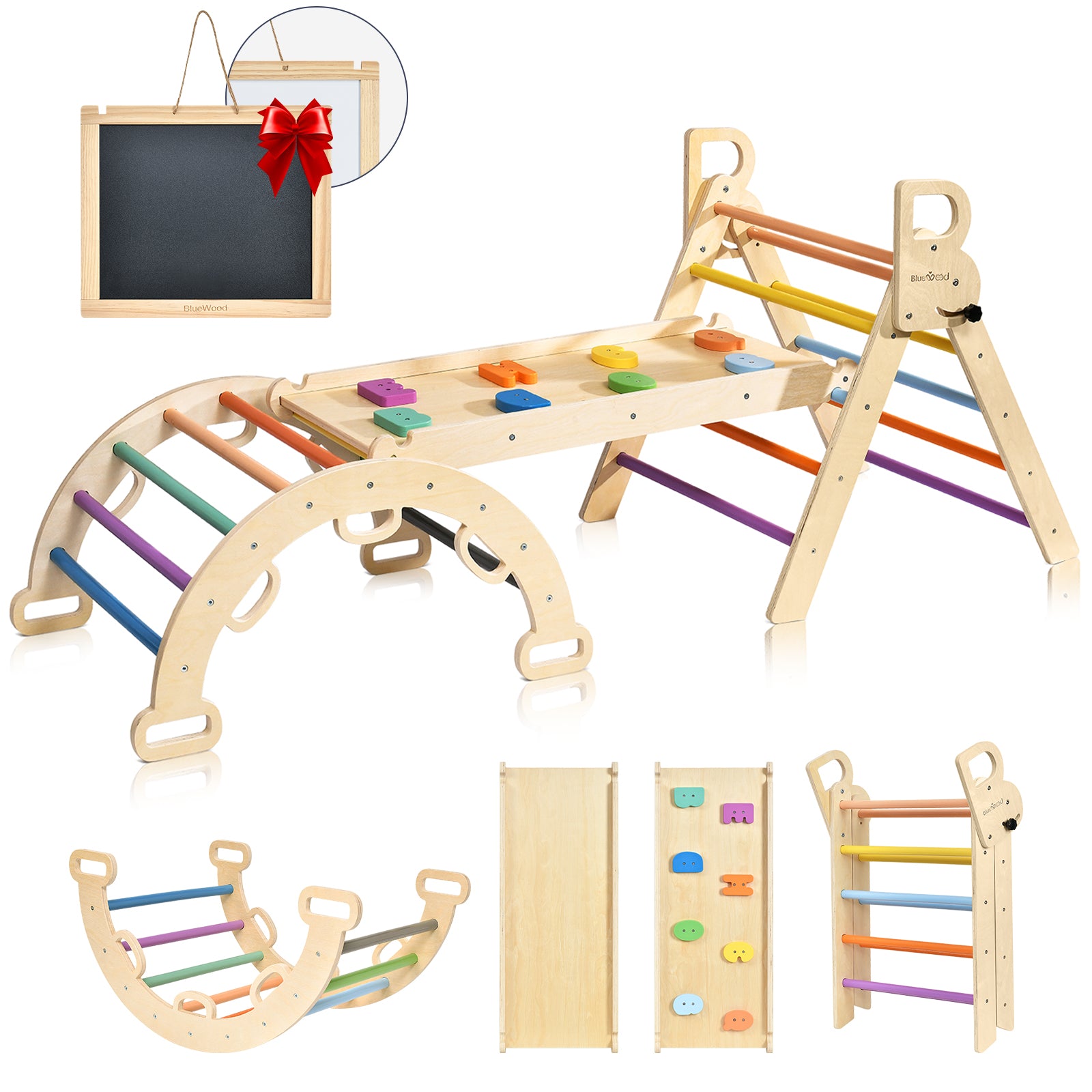 Nostalgia - Juego de triángulos Pikler clásicos BlueWood® *Tono de madera natural